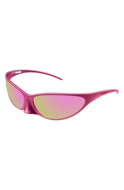 Shop Balenciaga 70mm Gradient Oversize Oval Sunglasses In Pink