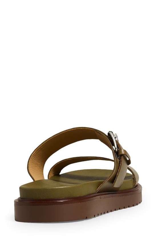 Shop Madewell Maximillian Two Strap Sandal In Olive Tree