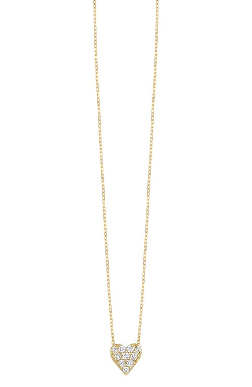 Bony Levy Mika Pavé Diamond Heart Pendant Necklace in 18K Yellow Gold at Nordstrom