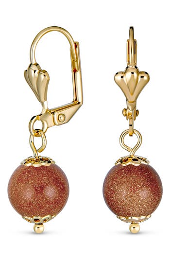 Bling Jewelry Stone Drop Earrings In Brown
