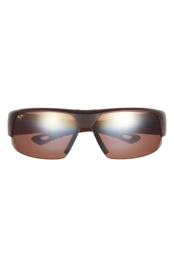 Maui Jim 68mm Core Rectangular Polarized Sunglasses In Rootbeer Rootbeer Bronze