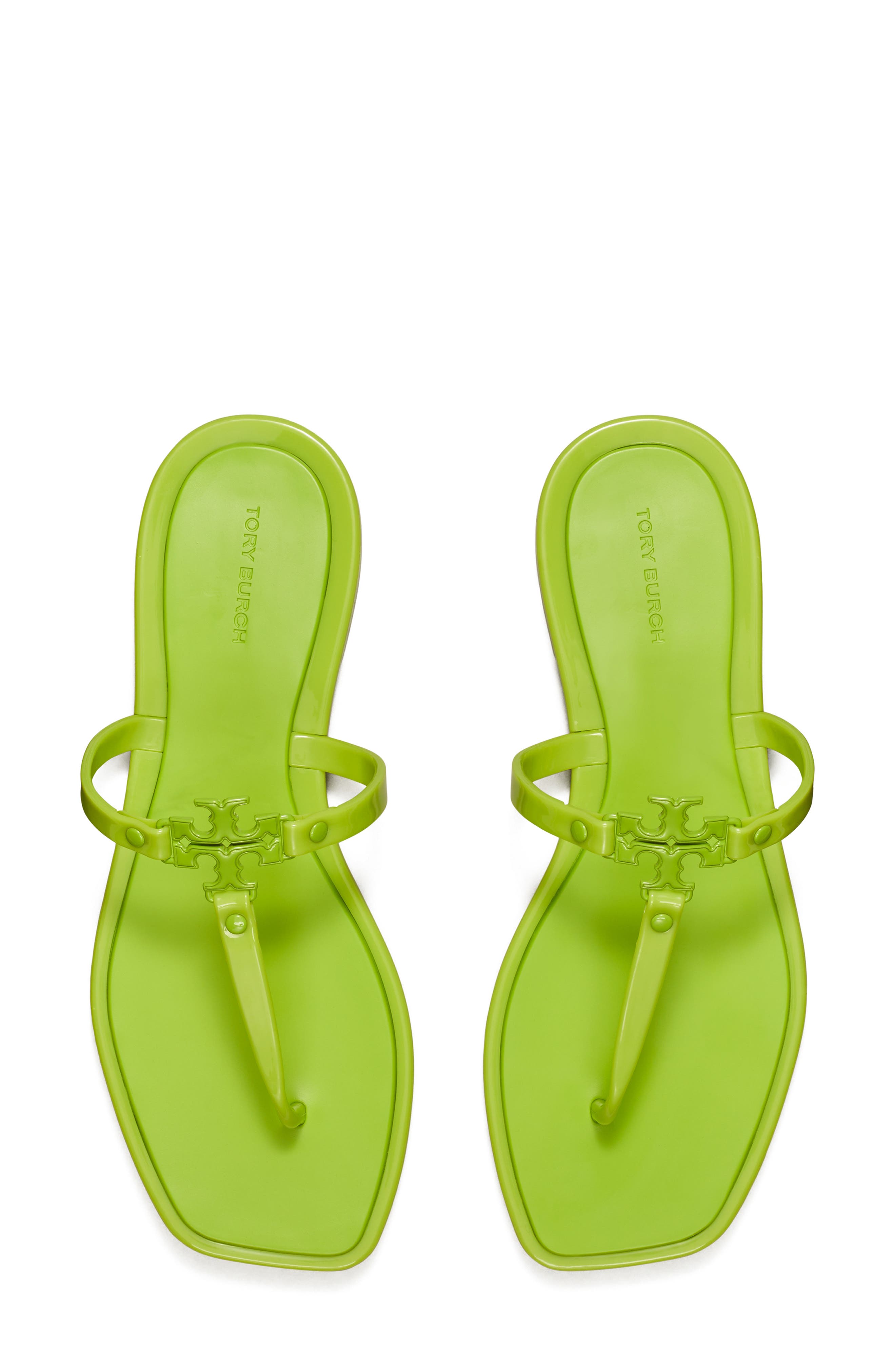 Tory burch green flip flops sale