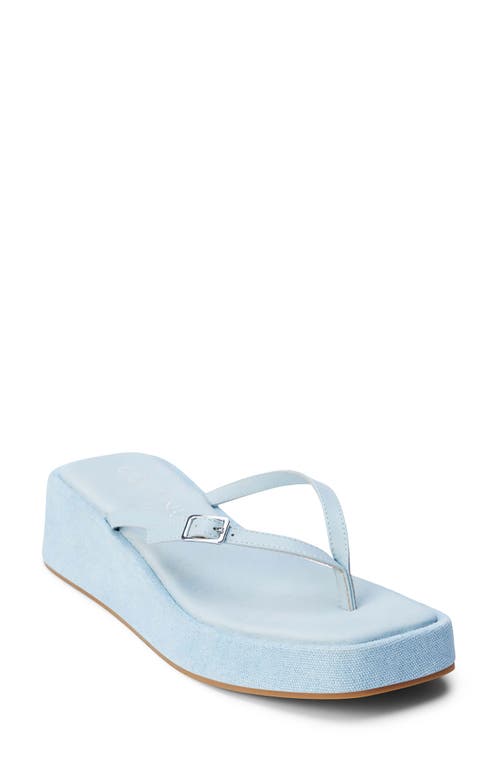 Owen Platform Flip Flop in Denim