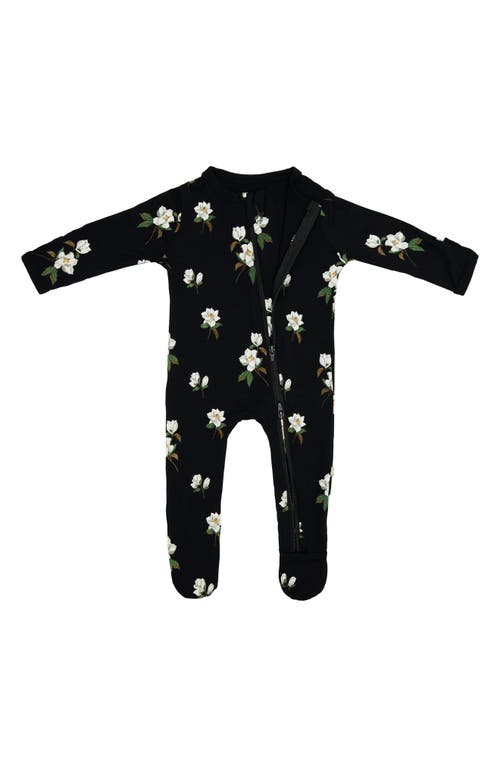 Kyte Baby Print Zip-up Footie In Magnolia