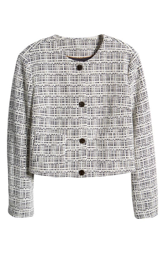 Shop Hugo Boss Boss Janoa Single Breasted Jacket In Sky Captain Tweed