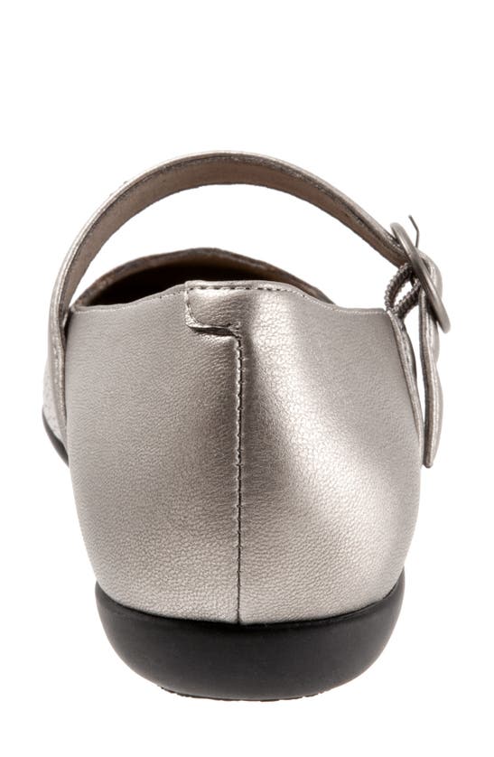 Shop Trotters Sugar Mary Jane Flat In Pewter