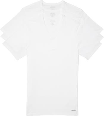 V-Neck Slim Calvin 3-Pack Cotton T-Shirt Fit | Nordstrom Klein
