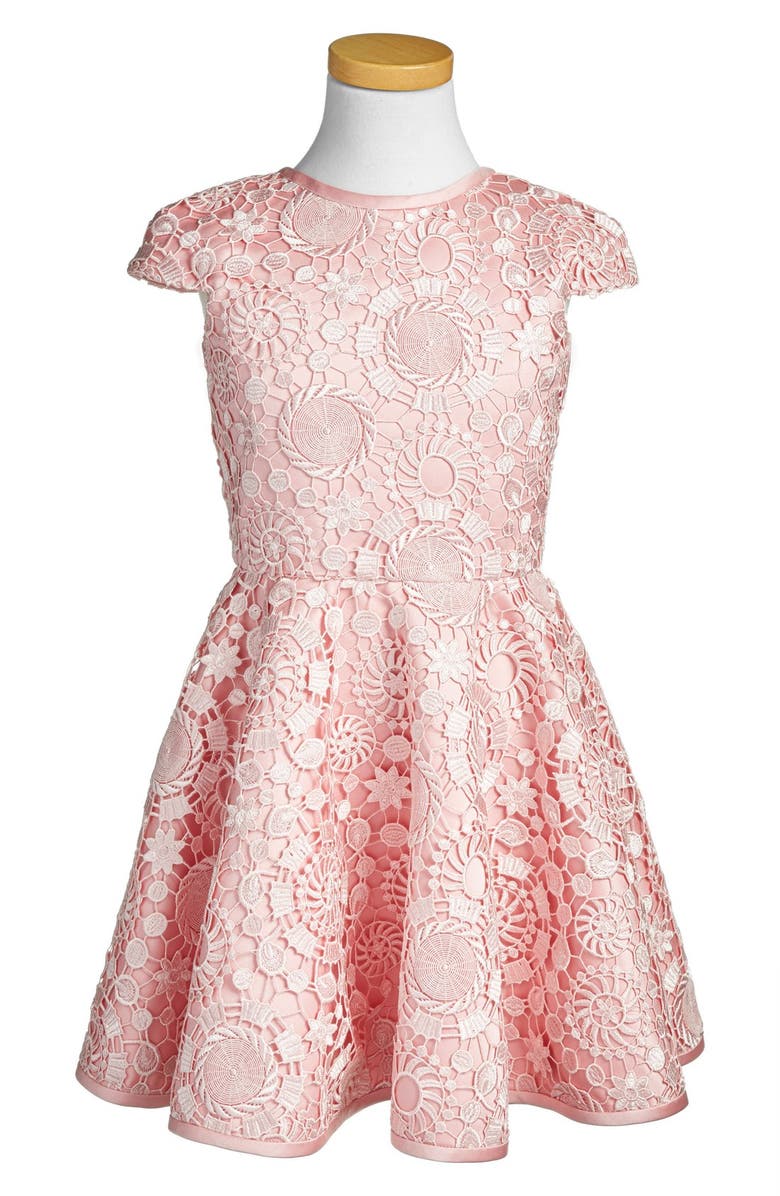 Alivia Simone 'Pink Poppy' Lace Party Dress (Toddler Girls, Little ...