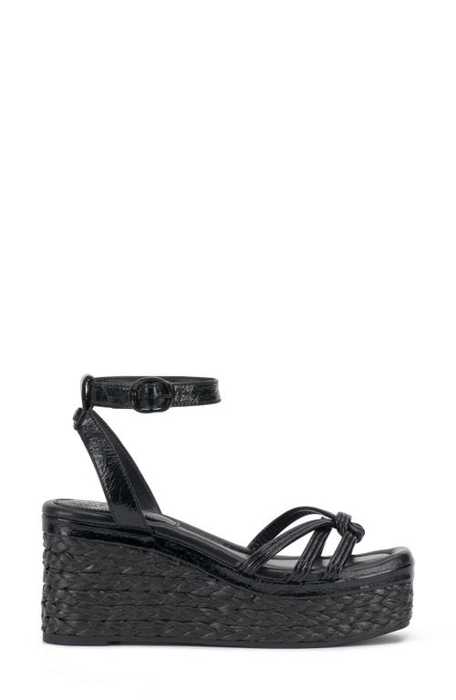 Vince Camuto Loressa Platform Wedge Sandal In Jet Black