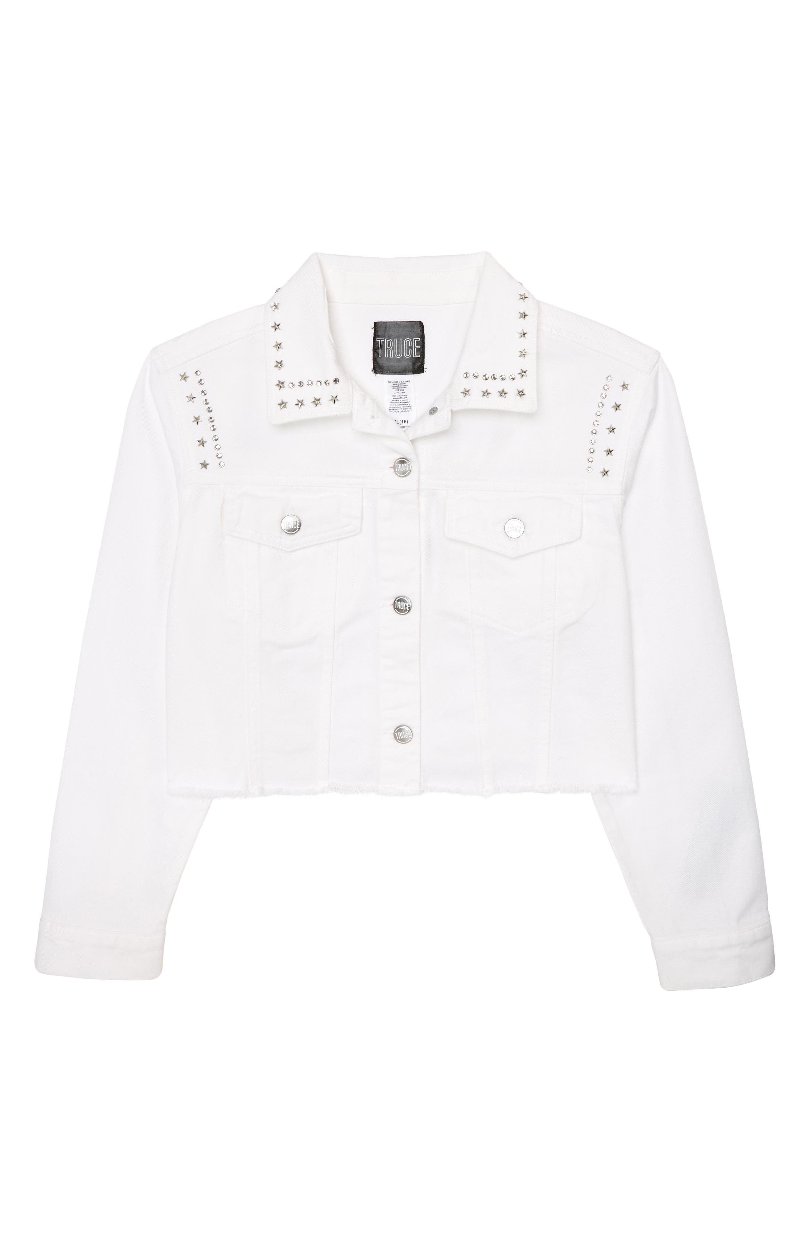 white colour denim jacket