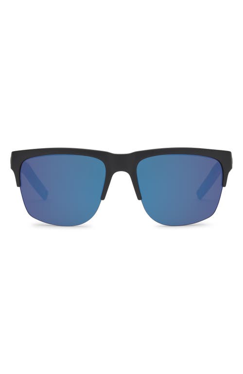 Electric Knoxville Pro 51mm Polarized Semi Rimless Sunglasses in Matte Black/Blue Polar Pro