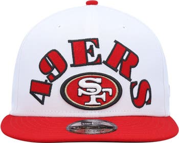 New Era Men's New Era White/Scarlet San Francisco 49ers Retro 9FIFTY  Snapback Hat