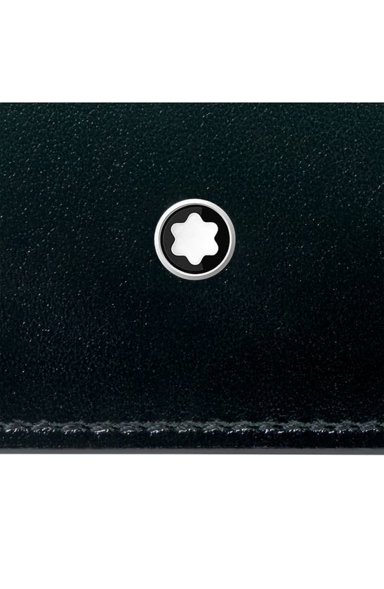 Shop Montblanc Meisterstück Leather Card Case In British Green