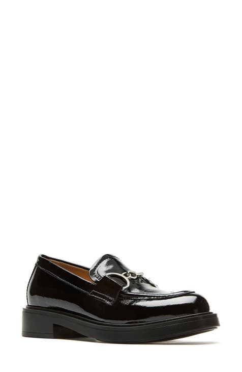Dunnes Stores  Black-patent Comfort Bliss Patent Tab Loafer