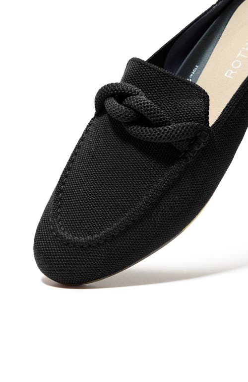 Rothys The Loafer Mule In Black/neutral In Black