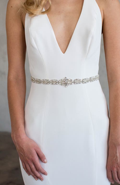 Brides & Hairpins Eliana Crystal Sash in Silver at Nordstrom