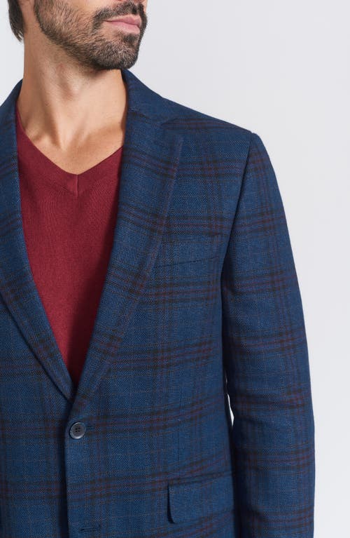 Savile Row Co Plaid Sport Coat In Navy