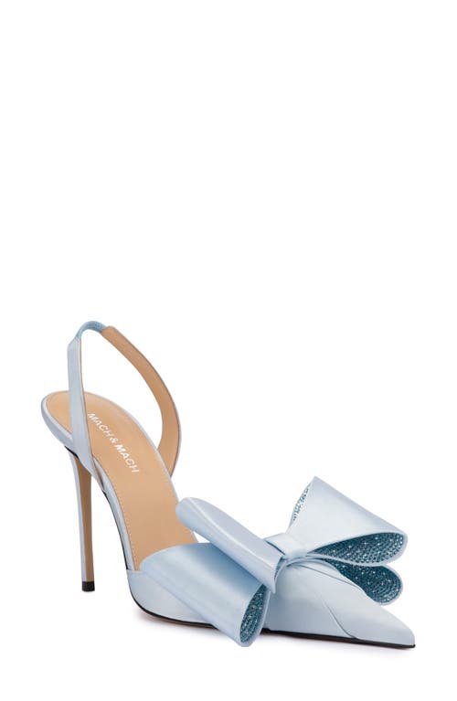 Mach & Le Cadeau Bow Pointed Toe Slingback Pump Sky Blue at Nordstrom,