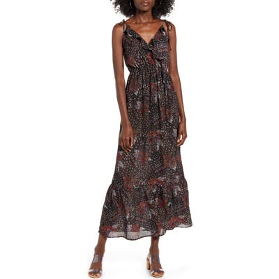 One Clothing Ruffle Detail Cami Maxi Dress, Black