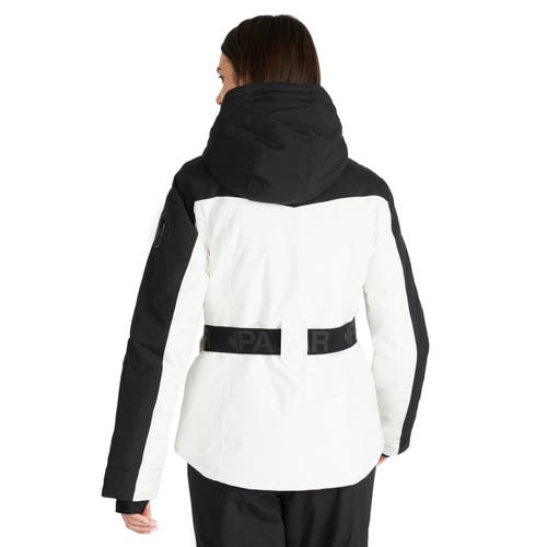 Pajar Women's Active Collection Logo Belted Hooded Zip Up Jacket In White Op