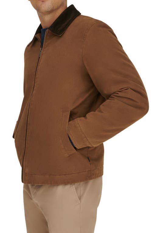 Shop Dockers ® Cotton Canvas Worker Jacket In Dark Khaki