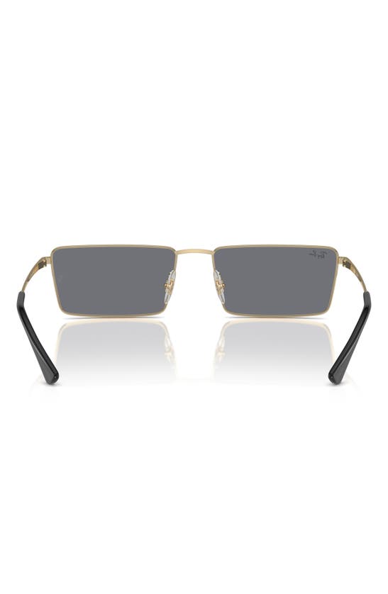 Shop Ray Ban Ray-ban Emy 56mm Rectangular Sunglasses In Light Gold