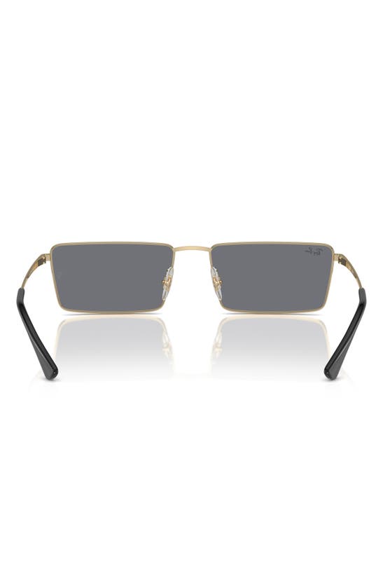 Ray Ban Ray-ban Emy 56mm Rectangular Sunglasses In Light Gold