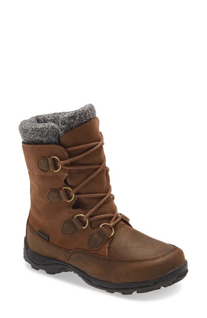 Baffin Eldora Waterproof Boot In Taupe/ Dark Brown
