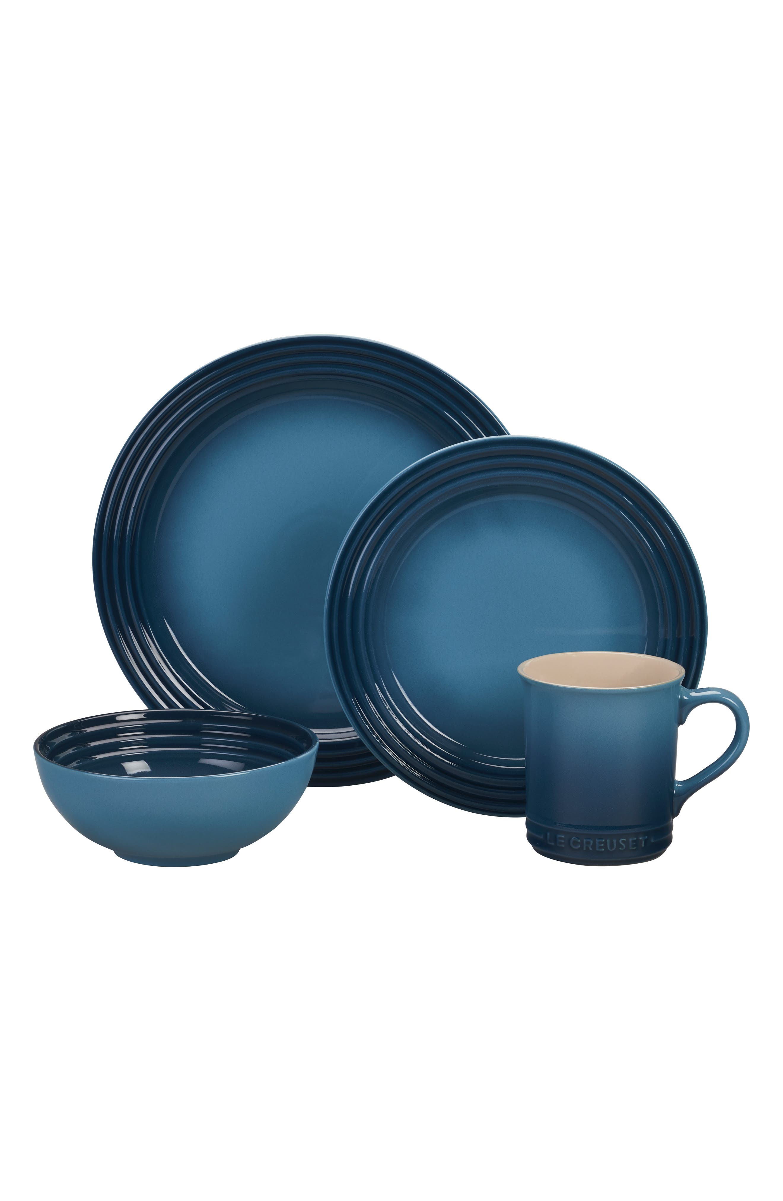 UPC 630870244466 product image for Le Creuset 16-Piece Stoneware Dinnerware Set, Size One Size - Blue | upcitemdb.com