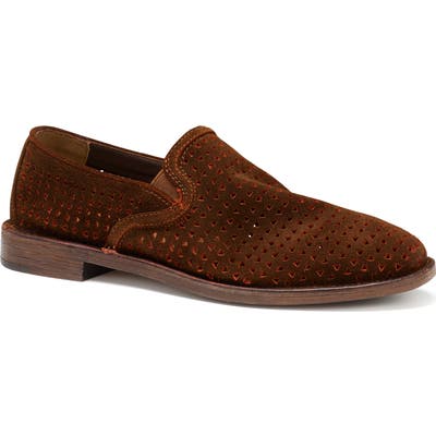 Trask Ali Perforated Loafer- Red