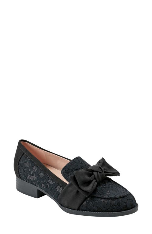 Shop Bandolino Bow Loafer In Black Lace