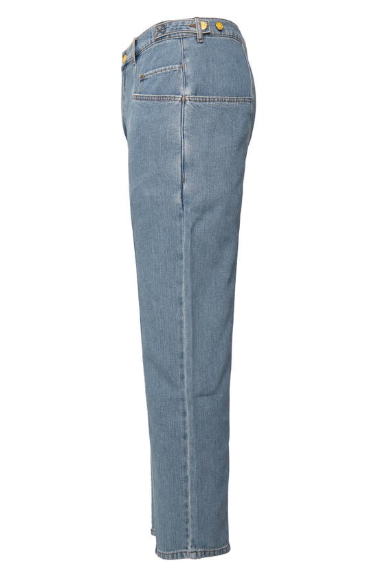 Shop Round Two Honeycomb Straight Leg Jeans In Blue