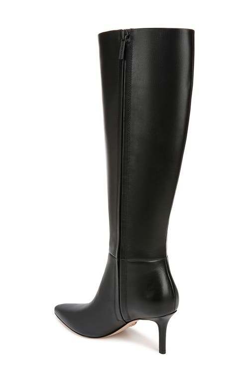 Shop Veronica Beard Lisa Knee High Boot In Black Leather/black Zipper