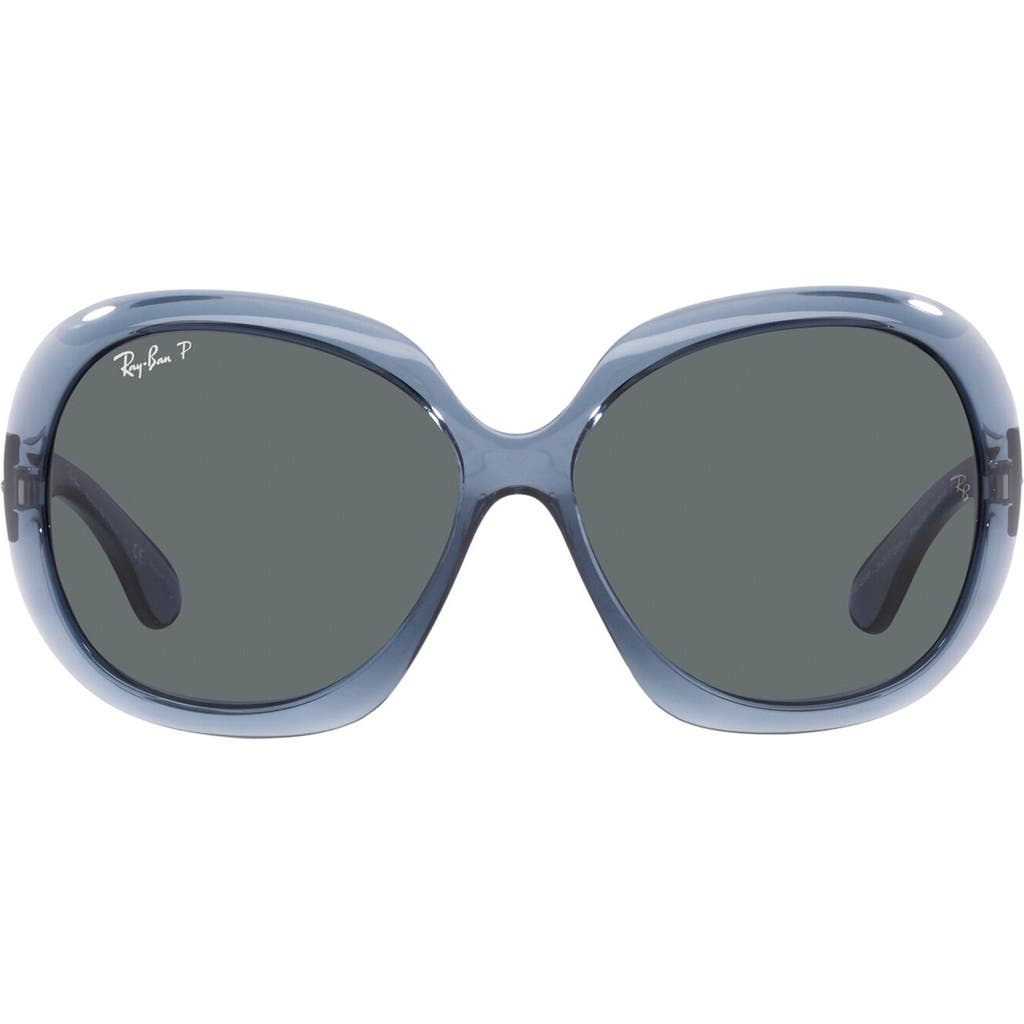 Ray Ban Ray-ban Transparent 60mm Polarized Butterfly Sunglasses In Blue