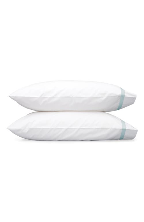 Matouk Lowell 600 Thread Count Set of 2 Pillowcases in Pool at Nordstrom