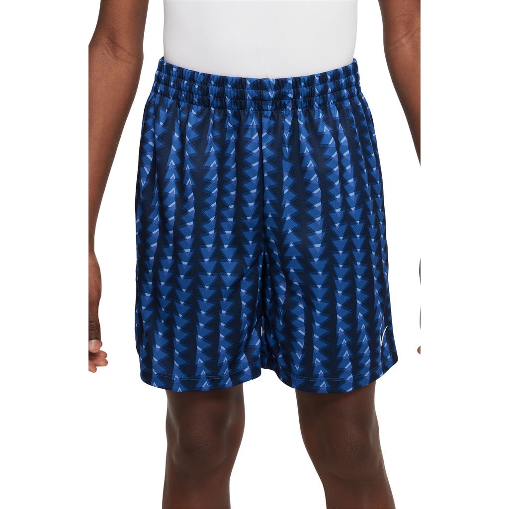 Nike Kids' Dri-fit Mesh Athletic Shorts In Blue