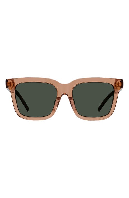 Givenchy Gv Day 53mm Rectangular Sunglasses In Shiny Orange/green