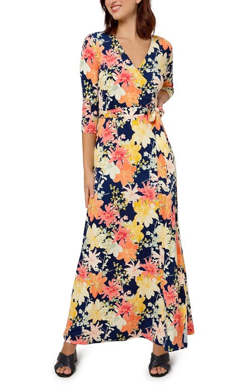 Leota Perfect Maxi Wrap Dress in Ginkgo Floral