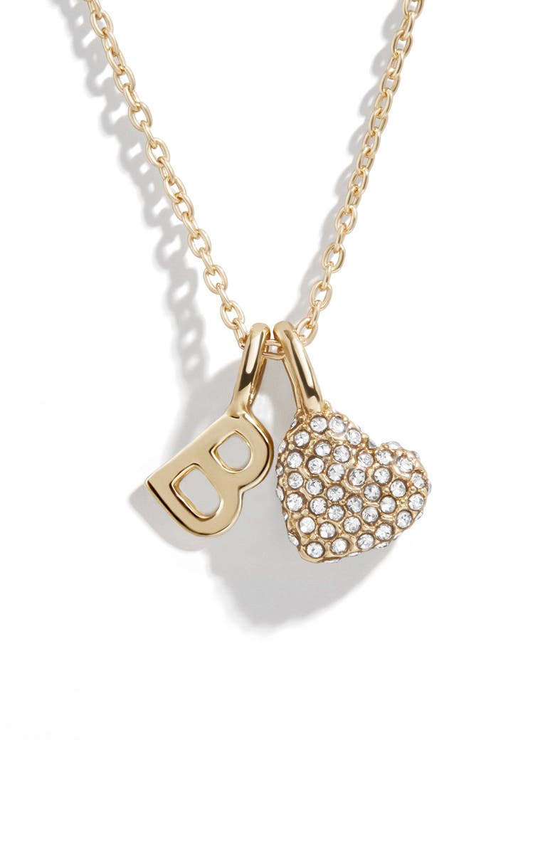 BAUBLEBAR Karrigan Heart Charm Necklace, Main, color, GOLD B