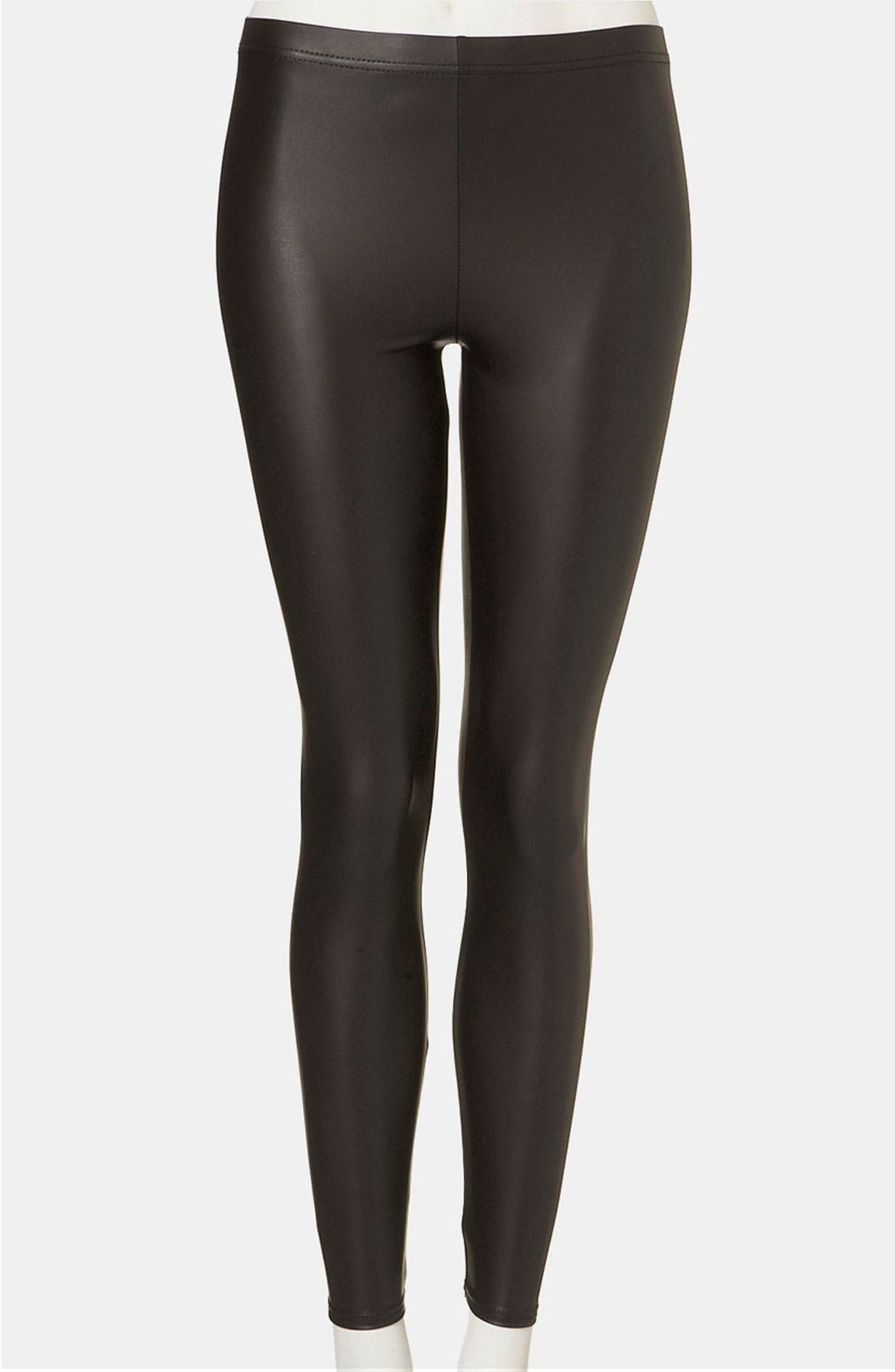 topshop petite leather leggings