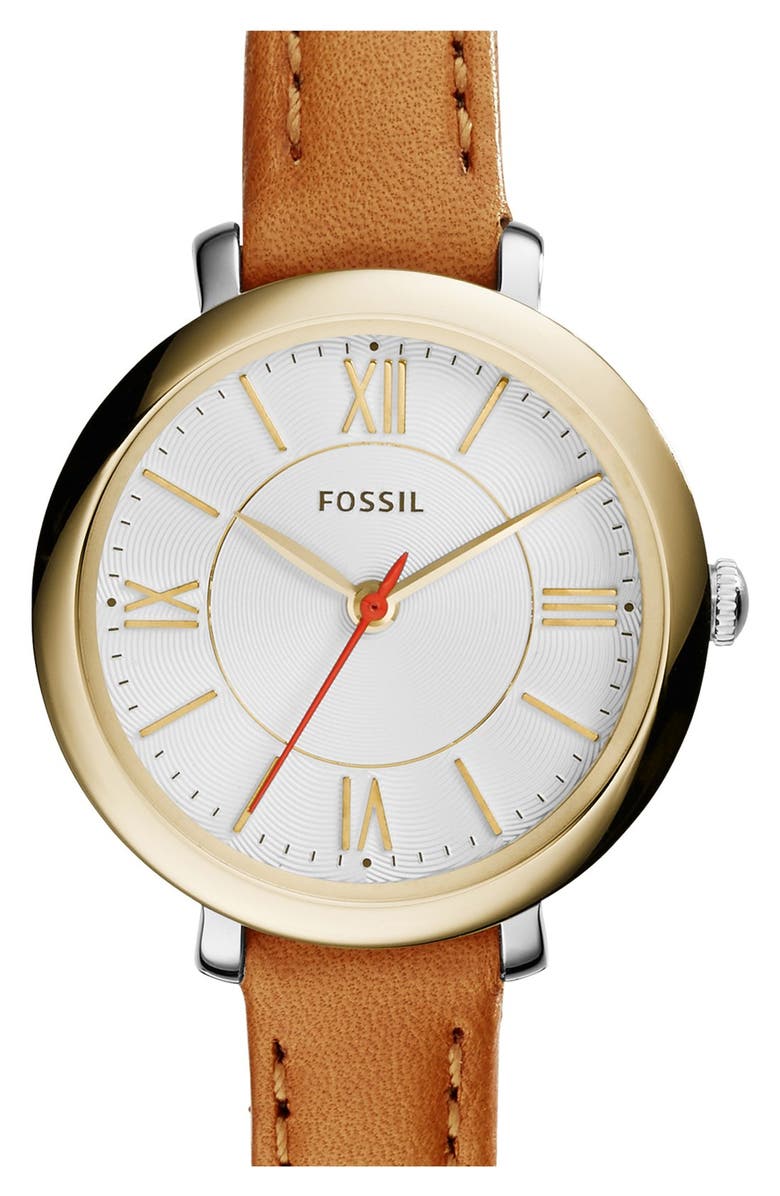 Fossil 'Jacqueline' Leather Strap Watch, 26mm | Nordstrom