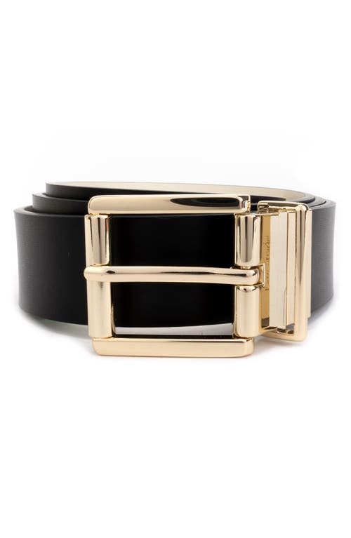 Kate Spade New York Reversible Belt In Black/gold