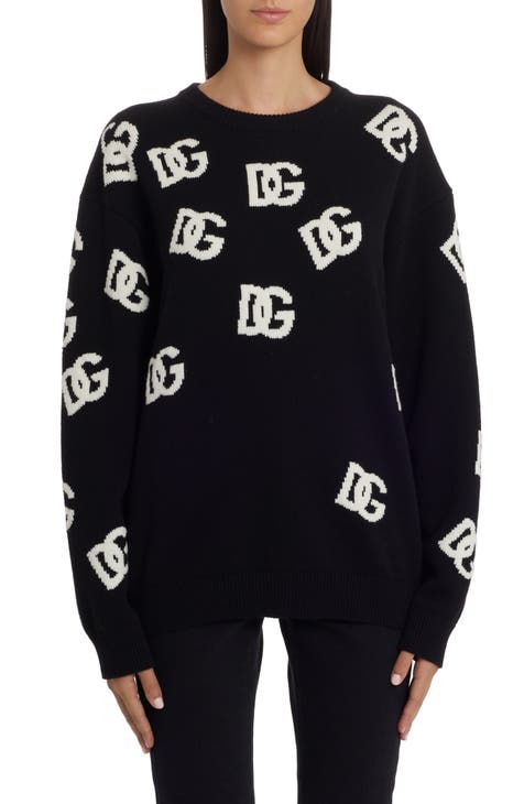 Dolce Gabbana Wool Crewneck Sweater With Dg Logo Inlay Fxx63tjcvzl B0143