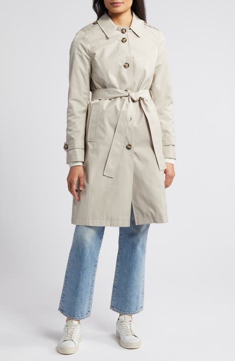 Water Repellent Back Button Trench Coat