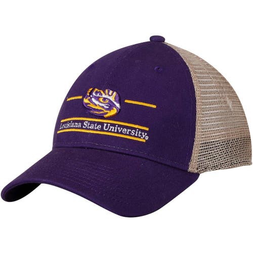 Men's The Game Purple LSU Tigers Logo Bar Trucker Adjustable Hat