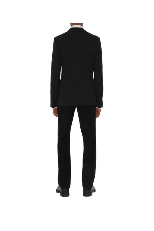 Burberry Cotton Blend Tailored Jacket In Black