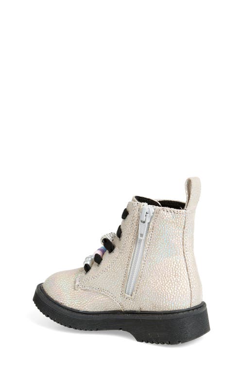 Shop Tucker + Tate Kids' Paislee Charm Lug Boot In Silver Iridescent