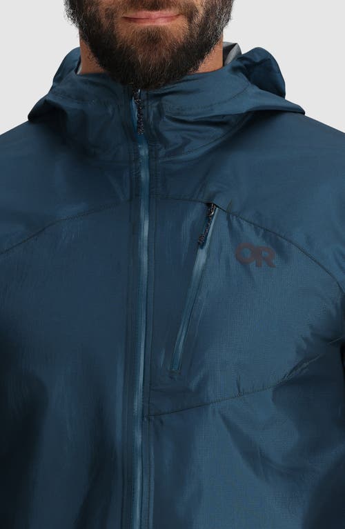 Shop Outdoor Research Helium Rain Ultralight Hooded Jacket In Cenote