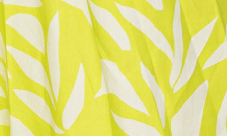 Shop Melloday Print Poplin Sundress In Lime/ Ivory Print