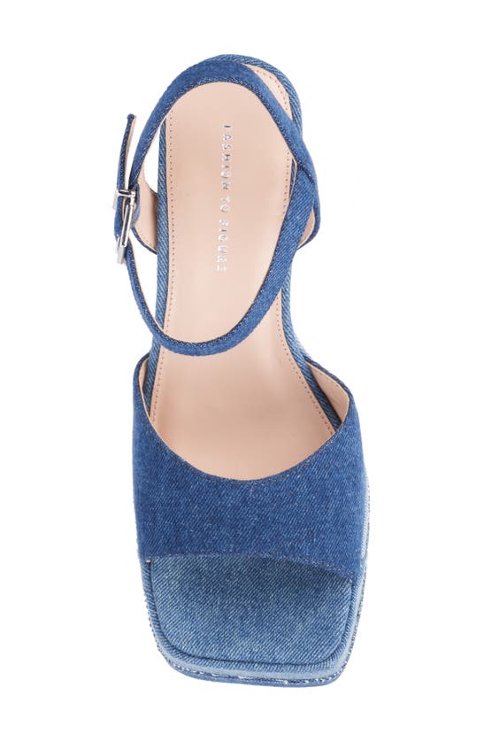 Shop Fashion To Figure Imogen Block Heel Platform Sandal In Blue